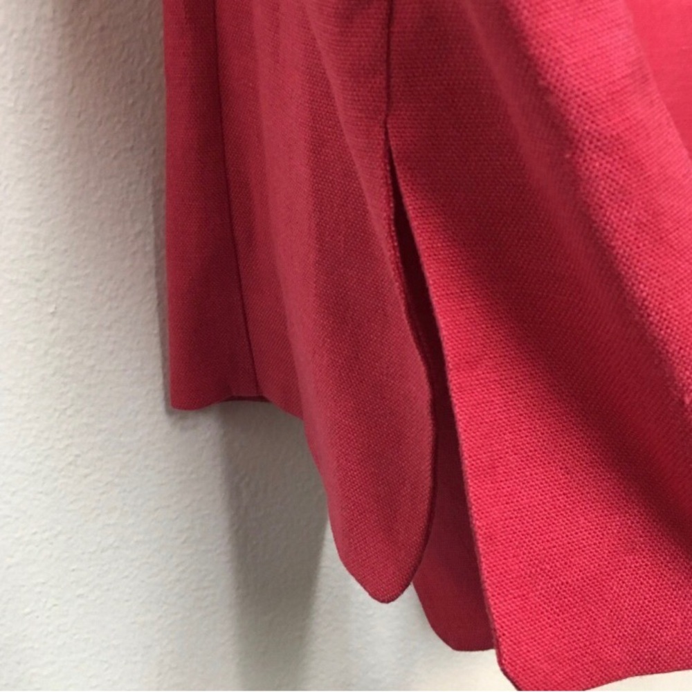 Georgio Armani 100% Linen Tailored Vest 10 Red Quiet Luxury Minimalist Spring - Picture 7 of 14